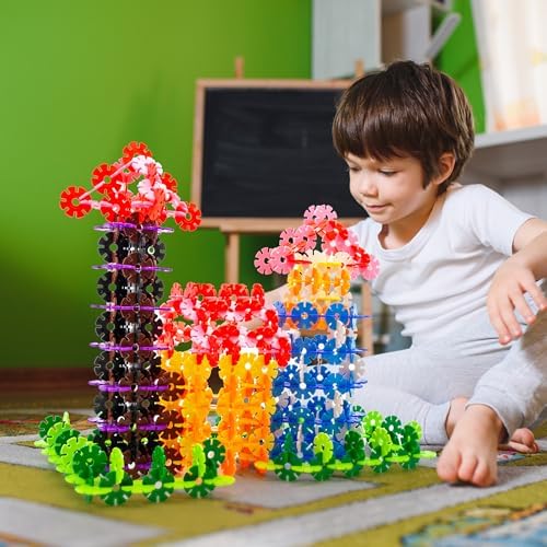 PicassoTiles 300 Piece Interlocking Disc Building Chips, STEM Toy for Kids - Image 2