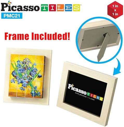 PicassoTiles 1” Magnetic Puzzle Building Cubes Blocks of Popular World Famous Art Paintings with Free Frame, Educational STEAM Toys for 3+ Year Old Boys Girls Toddlers Or Preschool Age Children PMC21 - Image 5