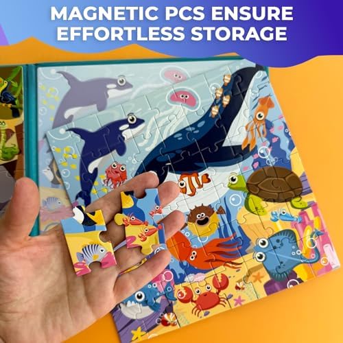 Magnetic Puzzles for Toddlers 3-5 - 2x48 Pieces Travel Games for Kids 2-4 - Image 5