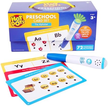 Educational Insights Hot Dots Alphabet Set with 72 Activities, Learn to Read Preschool Set with Interactive Pen, Ages 3+ by EducationalInsights