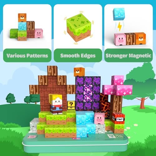 100PCS Magnetic Blocks Magnet Building Cubes Birthday Gifts for Kids - Image 4