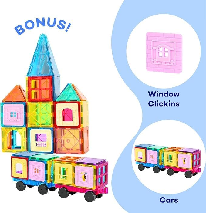 Anbalulu Magnetic Building Tiles,Magnetic Toys for Boys and Girls - Image 5