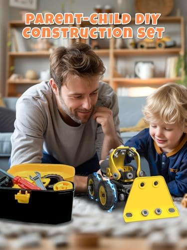 Veecafiodi 10 in 1 STEM Building Toys for Kids Ages 4-8, Educational Construction Engineering Building Kit for Boys Girls, Motorized Bulldozer Excavator Toy Set - Image 4
