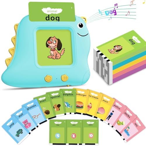 Alotwan Talking Flash Cards, English Learning Toys for Ages 2-4 (Blue) by AlotwanKidsToys