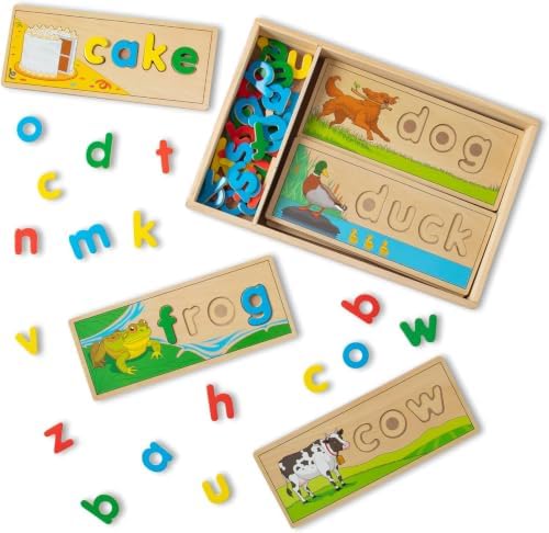 Melissa & Doug See & Spell Wooden Educational Language Learning Toy with Letters, Puzzle Boards Preschool Learning Activities, See & Spell Toys for Kids Ages 4+ (Pack of 6) by Unknown