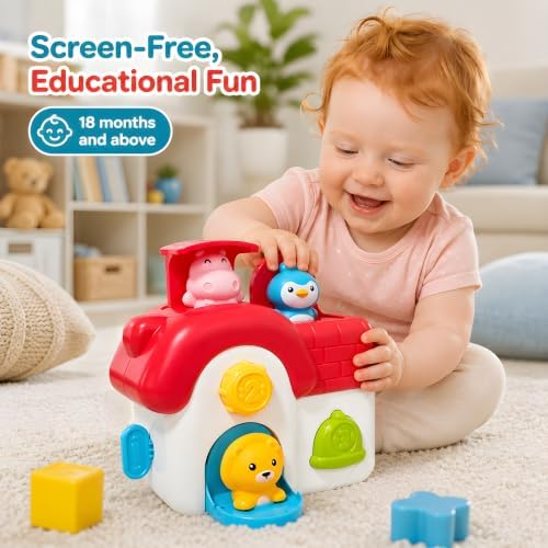 Toys for 1 Year Old Girls, Interactive Pop Up Toy with Buttons & Colors, Cause and Effect Toys for Kids Montessori Learning Toys for Baby Toddler 18+ Months, 1st Birthday Gifts for Girls Boys - Image 3