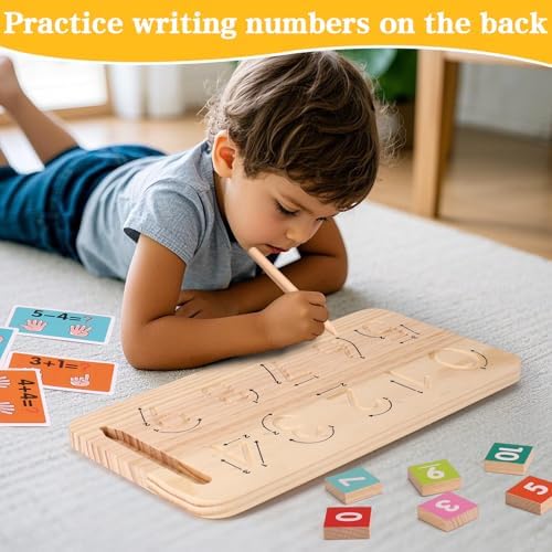 2 in 1 Montessori Toys for 2+ year old,Math Games for Kids 5-7,Math Manipulatives Preschool Learning Activities Kindergarten Classroom Must Haves Number Blocks Educational Toys for Toddlers 3 4 5 6 7 - Image 6