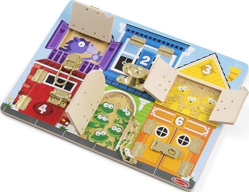 Melissa & Doug Latches Wooden Activity Board - Montessori Busy Board for Preschool Toys, Sensory Toys for Kids, Learning Resources for Ages 3+ by Unknown