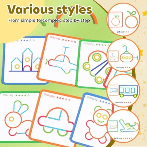 Montessori Smart Sticks Progressive Wooden Montessori Brain Blocks Colorful Fine Motor Skills & Shape Recognition Sticks and Rings Puzzle Game for Boys Girls 3+ - Image 3