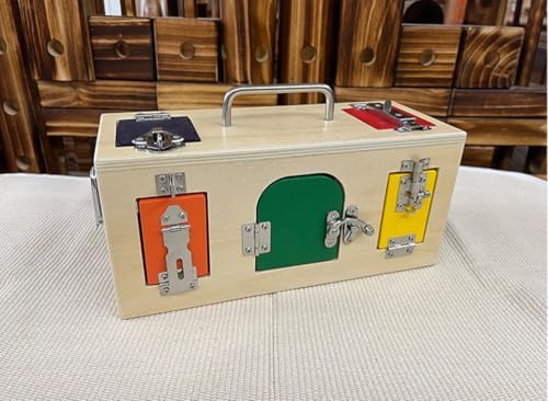 Wooden Lock Box Toy, Practical Life Skill Learning Case - Image 3
