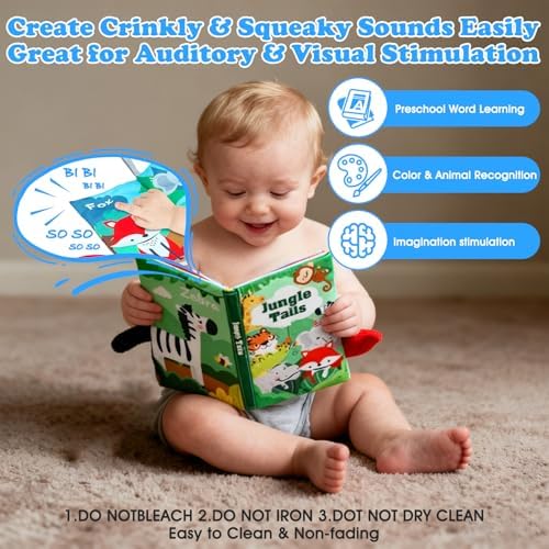 6 in 1 montessori baby toys for 6-36 months old-incl Busy Cube,stacking cups,Shape Sorting Bin,baby blocks,crinkle books, suction cups spinners,Sorting Learning Sensory Toys Gift for Babies Aged 1-3 - Image 4