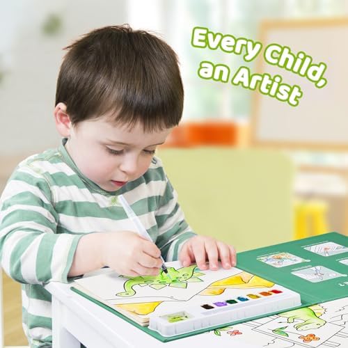 JoyCat Paint with Water Coloring Books for Toddlers (Dinosaur & Vehicle) - Image 2