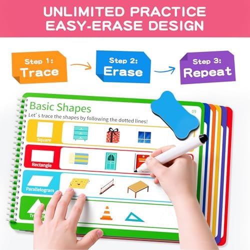 Preschool Learning Activities, Tracing Books for Kids Ages 3-5, Toddler Handwriting Practice Busy Book, ABC Alphabet Letter Number Tracing, Pre-K Kindergarten Workbook Activity Book for 3 4 5 Year Old - Image 4