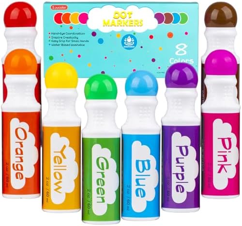 Dot Markers for Toddlers Kids, Bingo Daubers Washable Art Markers 8 Colors by Soucolor