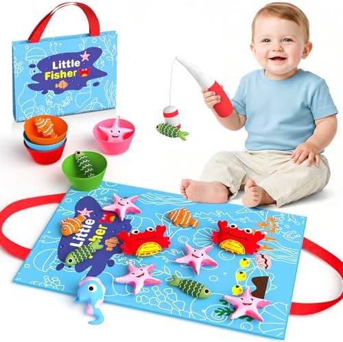 Toddler Toy Montessori Toys for 1 Year Old Baby Boy Girl, Fishing Game by EnvyvipLLC