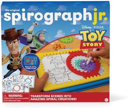 Spirograph Disney Jr. Toddler Arts and Crafts, Drawing Art Kit, Toddler Activities, Drawing Pad, Jumbo Gears, Washable Markers, Unleash Your Child Inner Artist, Ages 3+ by Spirograph