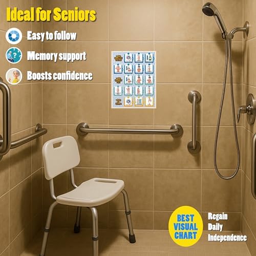 Shower Chart for Kids – Step-by-Step Visual Guide, 9x12 Inch Laminated Self-Care Chart for Children with Special Needs and Autism, Promotes Independent Hygiene Routine (English) - Image 4