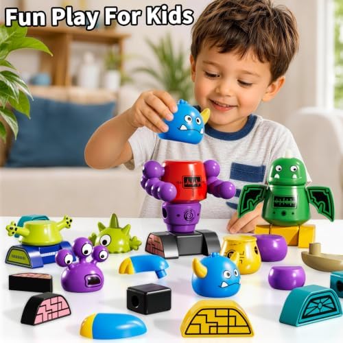 Magnetic Robot Toy for Kids & Boy 3-5 ,35 PCS STEM DIY Educational Play set - Image 2