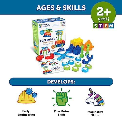 Learning Resources 1-2-3 Build It Robot Factory - Image 6