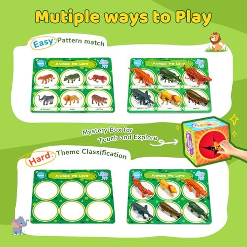 JoyCat Montessori Sensory Sorting Box with 48 Objects for Kids Ages 3-5 - Image 2