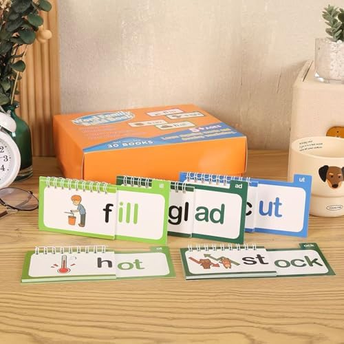 30 Read and Rhyme Flip Books Claritydream Flip Books ABC Vocabulary Flash Cards Interactive Reading Flash Cards - Image 3