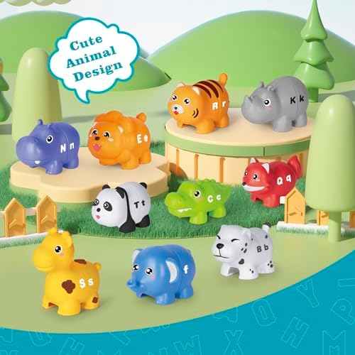 Animal Alphabet Learning Toys for Toddlers Kids 3-5, 10 Unique Animals - Image 3