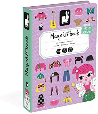 Janod - MagnetiBook 55 pc Magnetic Girl's Costumes Game - Creative Play - Enhances Creativity and Cognitive Skills - Portable Design, STEM Learning, Boosts Confidence - Image 4