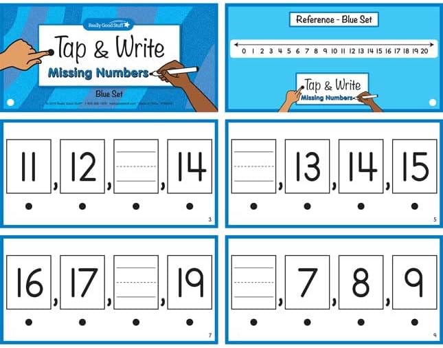 Really Good Stuff Tap and Write Missing Numbers - 123 Cards - Image 7