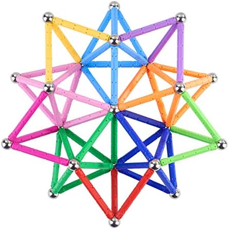 Beicarin 310 Pcs Magnetic Building Sticks Blocks Toys, Magnet Educational Toys Magnetic Blocks Sticks Stacking Toys Set for Kids and Adult, Non-Toxic Building Toy 3D Puzzle with Storage Bag - Image 6