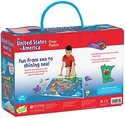 Peaceable Kingdom Jumbo USA Floor Puzzle 54 Pieces - Image 5