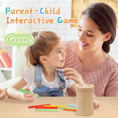 Montessori Wooden Color Sorting Toys for 18 Month Old,Preschool Learning Activities Educational Fine Motor Matching Game,Birthday Gifts for Boys Girls - Image 4