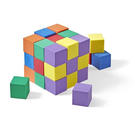 hand2mind Foam Blocks, Counting Cubes for Kids Math, 1 Inch Blocks for Preschool Crafts, Early Math Manipulatives for Preschool, Classroom Supplies for Teachers Elementary (Pack of 100) - Image 3