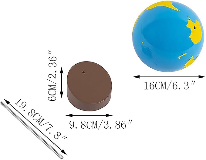 Montessori Globe Of The Continents Science and Cultural Geography Materials - Image 4