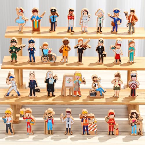 Blosssound 30 Pcs Community Helpers Blocks Preschool Community Helpers by Blosssound
