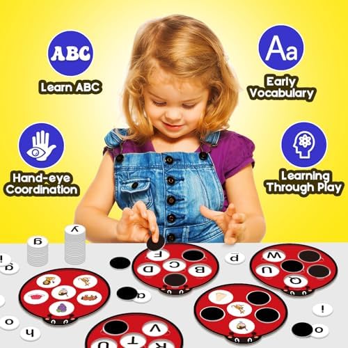 Alphabet Games Letter Learning Toys ABC Flash Cards for Toddler, Speech Therapy Alphabet Matching Game for Kids, Homeschool Supplies Kindergarten Preschool Classroom Must Haves - Image 5