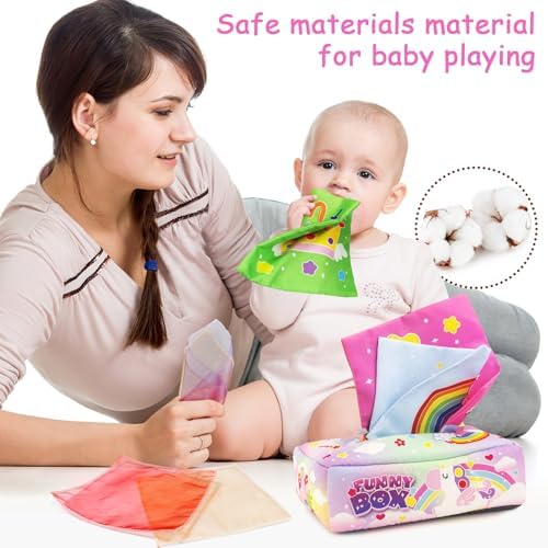 Baby Tissue Box Toy,Baby Toys 12 Months,Educational Toys for Babies - Image 2