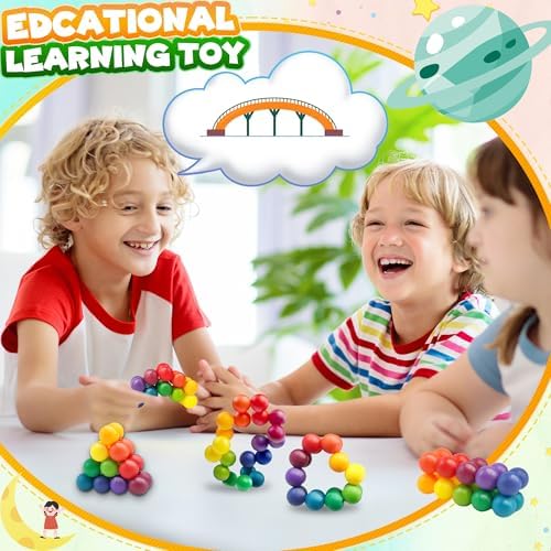 Sensory Autism Balls Toy for Toddler Kids, Airplane Travel Toys for Age 3-5 5-7 3-4 4-8 School Fidget Classroom Autistic Calm Down Treasure Prize Box Dementia Activities Easter Basket Stuffers Gifts - Image 6