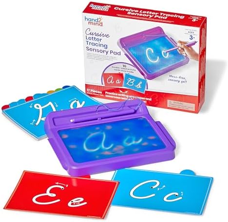 hand2mind Cursive Letter Tracing Sensory Pad, Tracing Board, Ages 3+ by hand2mind