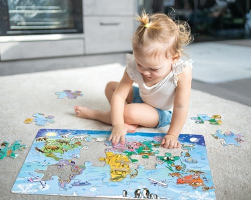 Cobble Hill Kids 35 Piece Floor Puzzle - Map of the World - for Ages 3 and up - Image 4