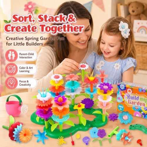 FUNZBO Flower Garden Building Toys Set - STEM Montessori Toys for Girls - Image 6