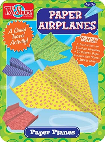 TS Shure by Bendon Paper Airplanes Mini Activity Tin with 20 Paper Airplanes and Sticker Sheet 50435 by BendonInc