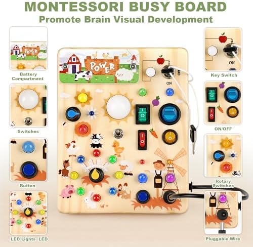 Busy Board for Toddlers 1-3 - Montessori Educational Sensory Toy for Kids - Image 2
