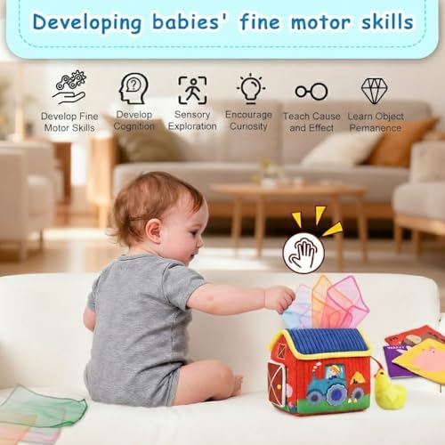 weirtoya Baby Tissue Box Toy 6-12 Months Montessori Toys 6 7 8 9 Month Old - Image 2