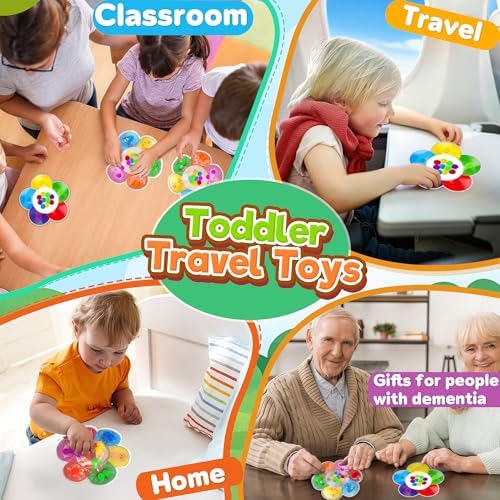 2PC Color Sorting Sensory Toy for Toddler Girl, Farm Animal Roadtrip Travel Essential Fidget Game, Montessori Preschool Learning Activities for Kid Boy Aged 2 3 4 Dementia Easter Basket Stuffer Gift - Image 5