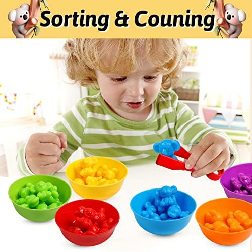 Counting Koalas Toys Matching Games with Sorting Bowls Sorting Toy for Toddlers Preschool Learning Activities for Math Color Sensory Montessori Fine Motor Skills Toys for 3 4 5 Years Old Boys Girls - Image 4