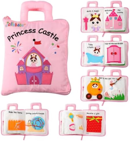 Jollybaby Soft Busy Books Sorting Toy for 18 M+ Baby Travel Princess Castle by Jollybaby