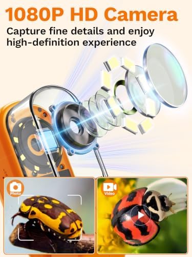 Bug Catcher for Kids with Microscope, Bug Catching Kit-Orange - Image 4