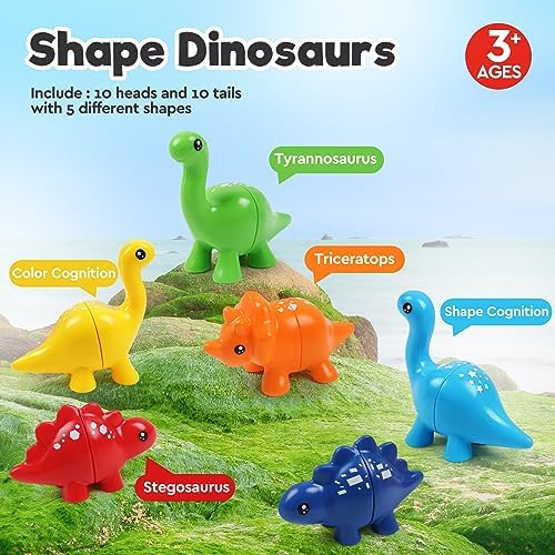 GKDOMS Montessori Matching Dinosaurs Snap and Pattern Match Learning Toy - Image 2