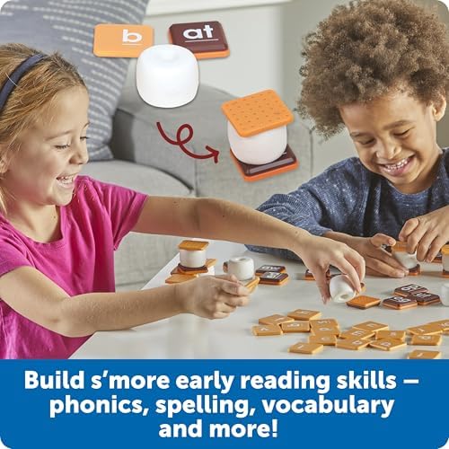 Learning Resources Let's Spell S'mores - Montessori Toys, Kindergarten Learning Activities, Phonemic Awareness Flash Cards, Dyslexia Tools for Kids, Speech Therapy Materials, Learn to Read - Image 2