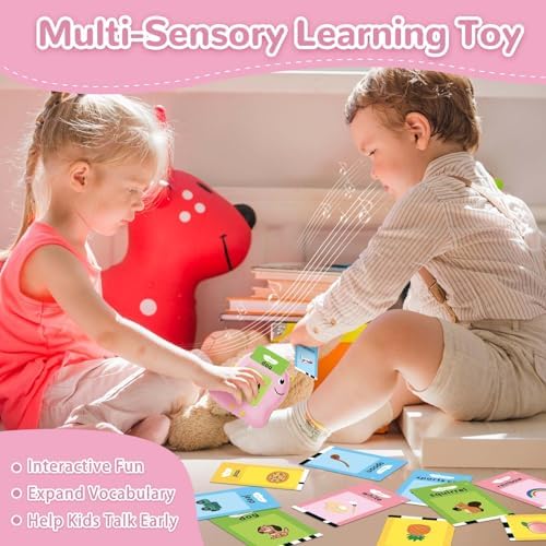 Talking Flash Cards with 510 Sight Words, Girls Toys for 2-4 Years (Pink) - Image 3